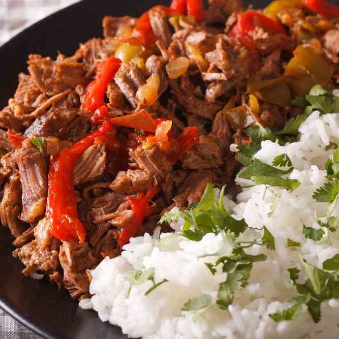 Slow Cooked Pulled Turkey - Coconut Rice
