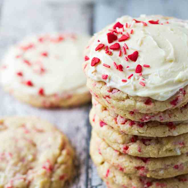 Frosted Funfetti Cookies