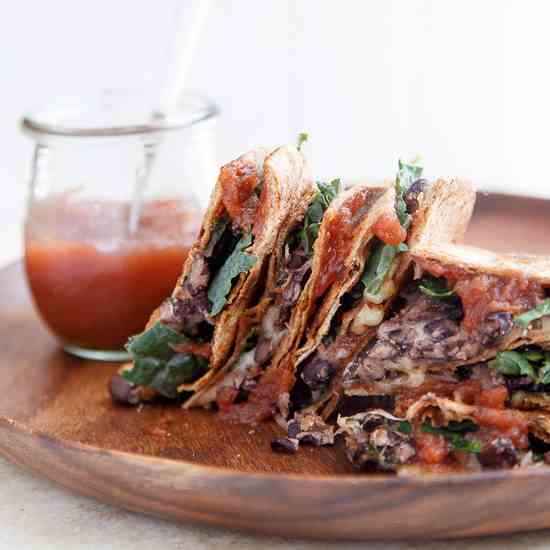 Pumpkin Black Bean Quesadillas