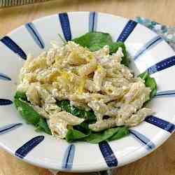 Pasta with Ricotta, Lemon, and Spinach