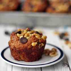 Banana Walnut Chocolate Chip Muffin Recipe