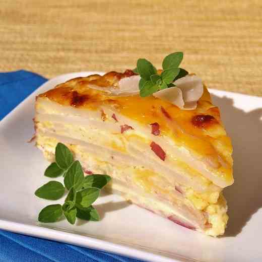 Red Potato Ham and Cheese Pie