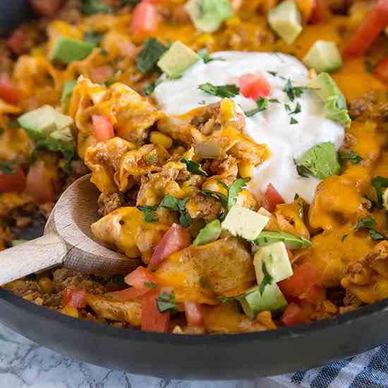 Beef Burrito Skillet