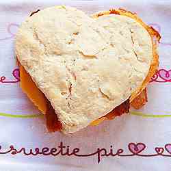 Heart Shaped Breakfast Sandwich