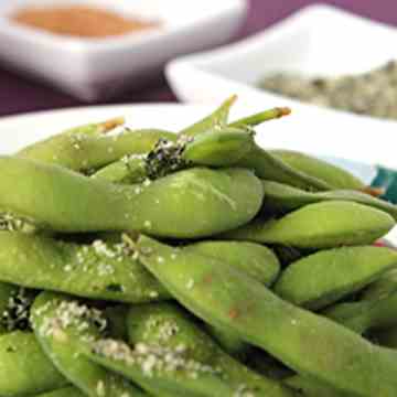 Edamame with Flavoured Salt, Three Ways