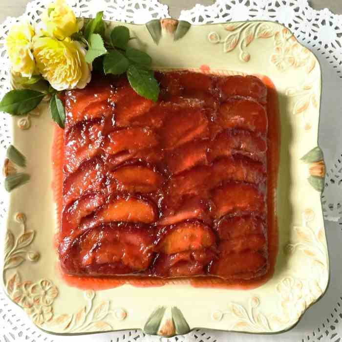 Italian Plum Torte with Plum Glaze