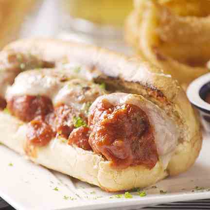 Meatball Subs with Parmesan and Provolone
