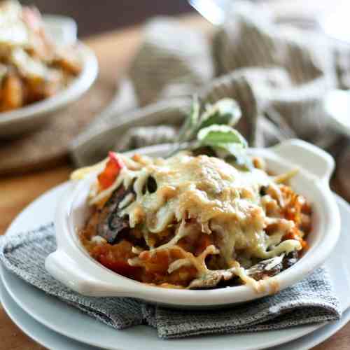 Oven Baked Acorn Squash Gratin