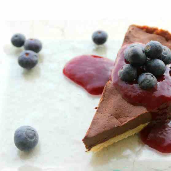 Vegan Chocolate-Raspberry Tart