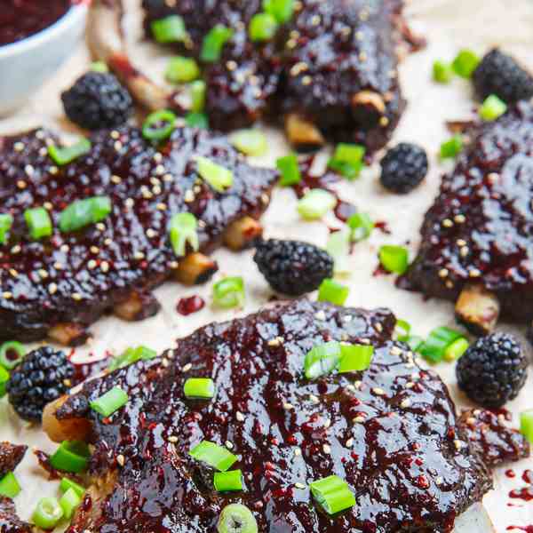 blackberry hoisin bbq ribs