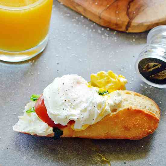 Whipped Feta Breakfast Crostini