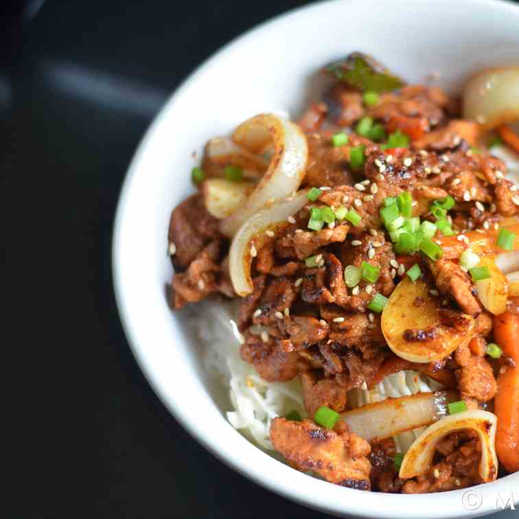 Korean Spicy Stir Fried Pork