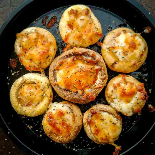 Mozzarella Stuffed Mushrooms