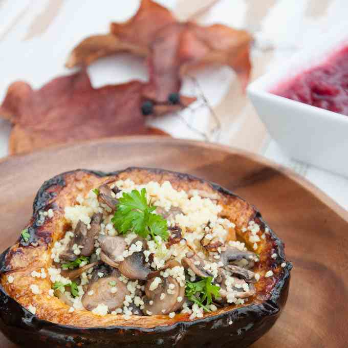 Couscous Stuffed Acorn Squash