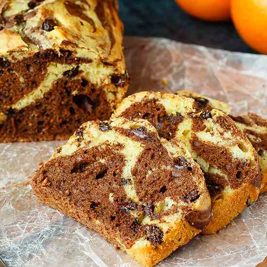 Marbled Chocolate Orange Bread