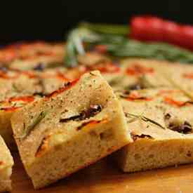 Chili, Olive and Rosemary Focaccia