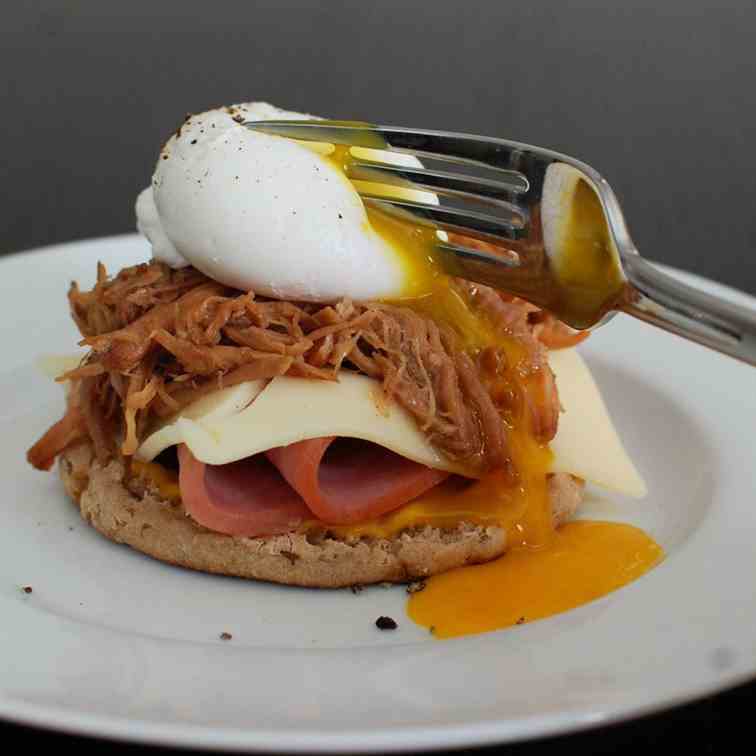 Cuban Sandwich Eggs Benedict