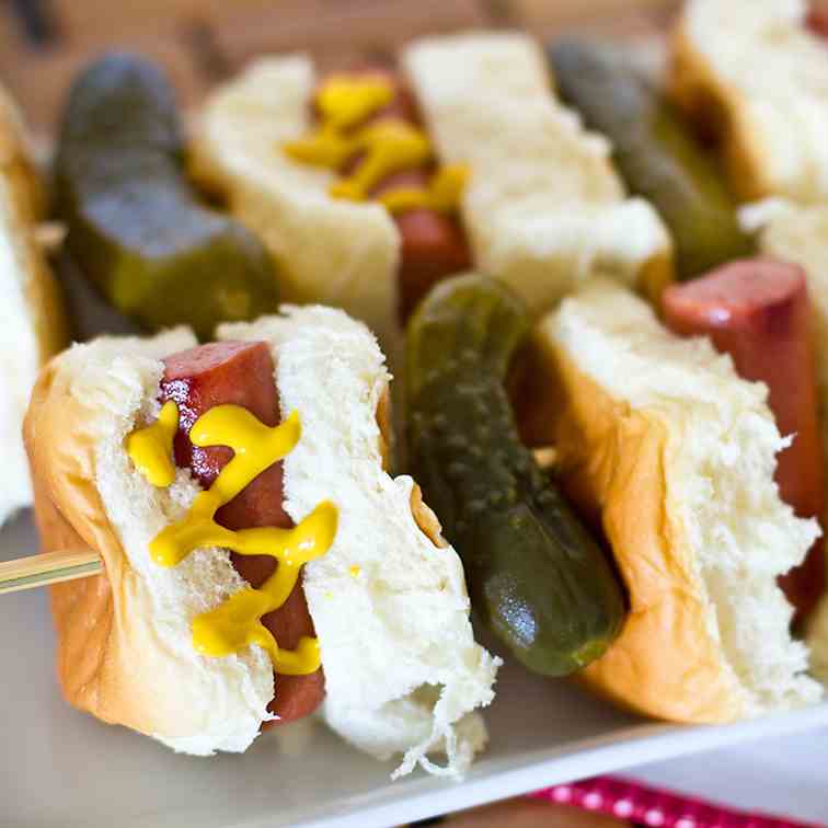 Mini Hot Dog Skewers