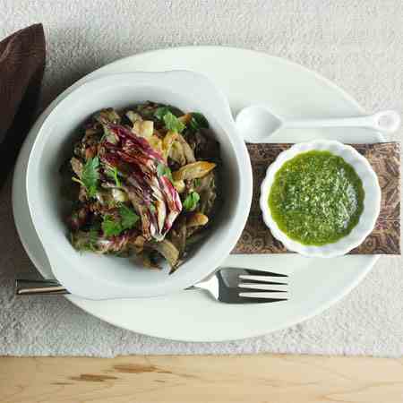 Sausage Lentils & Radicchio w/ Salsa Verde