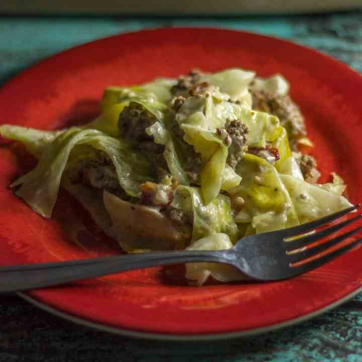 Creamed Cabbage and Beef Casserole