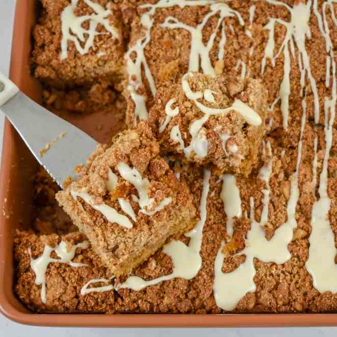 Keto pumpkin streusel coffee cake