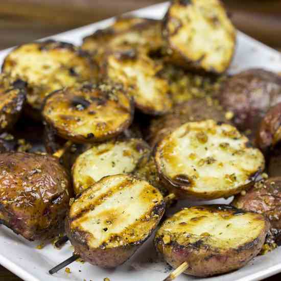 Garlic Rosemary Grilled Potatoes