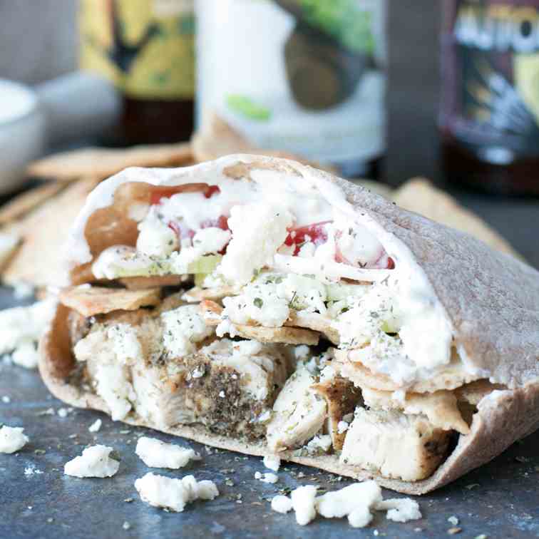 Crunchy Chicken Gyro Sandwiches