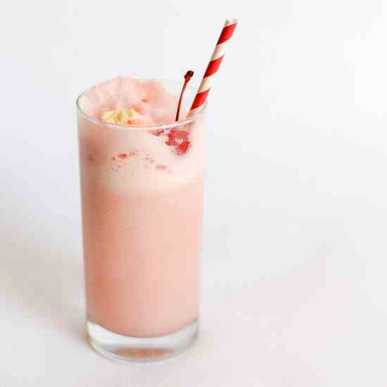 Shirley Temple Ice Cream Float