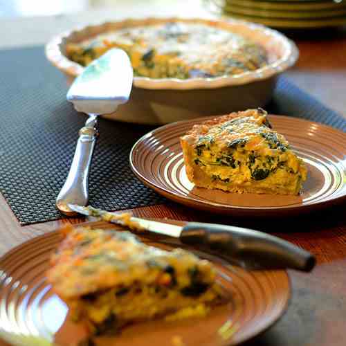 Spinach Mushroom & Cheese Quiche