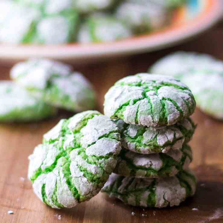 Green Crinkle Cookies 