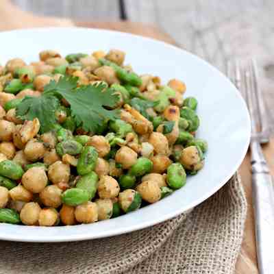 Chickpea Edamame Salad