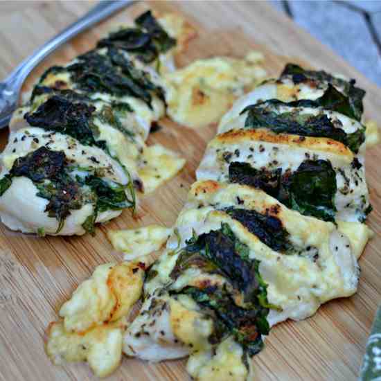 Gouda Spinach Hasselback Chicken