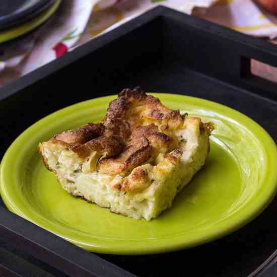 Savory Apple Cheddar Bread Pudding