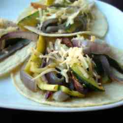 Portobello and Zucchini Tacos