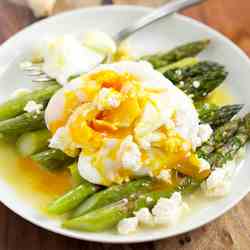 Roasted Asparagus with Lemon & Feta