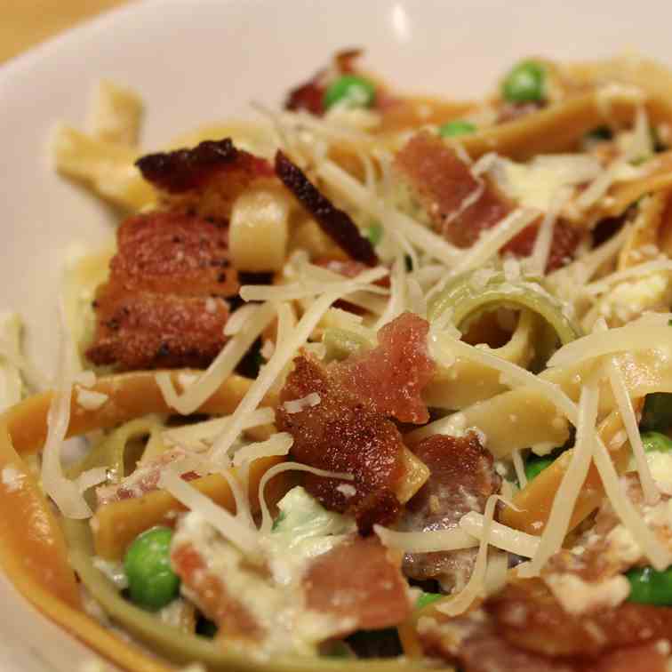 Spaghetti With Parmesan and Bacon