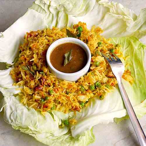 Roasted Tomato Rasam & Lemon Rice