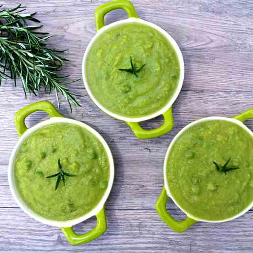 Parsnip & Peas Rosemary Soup [vegan]
