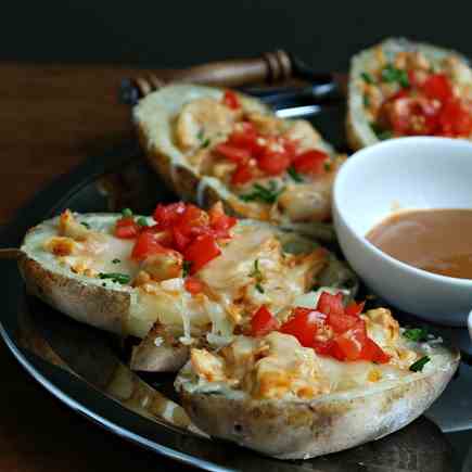 BBQ Chicken Potato Skins