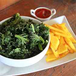 Kale Chips and Polenta Fries