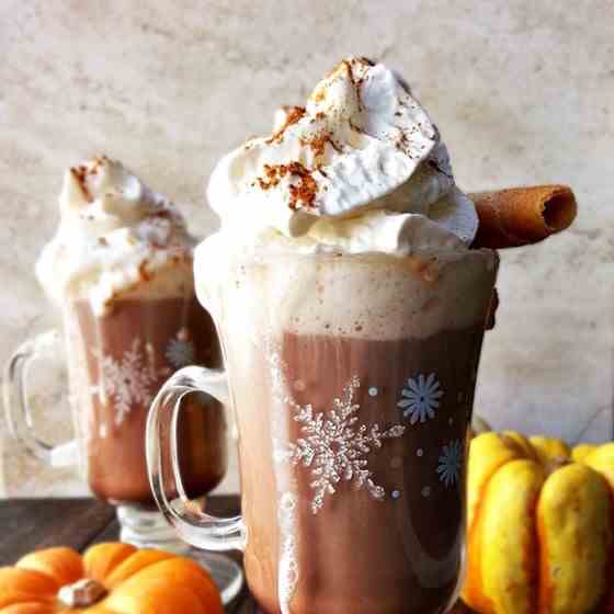 Pumpkin spiced hot chocolate