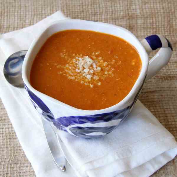 Greek Tomato Soup with Orzo