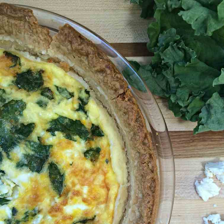 Kale and Feta Quiche