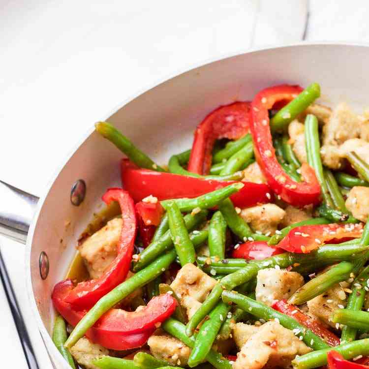 Coconut Sesame Chicken - Green Beans