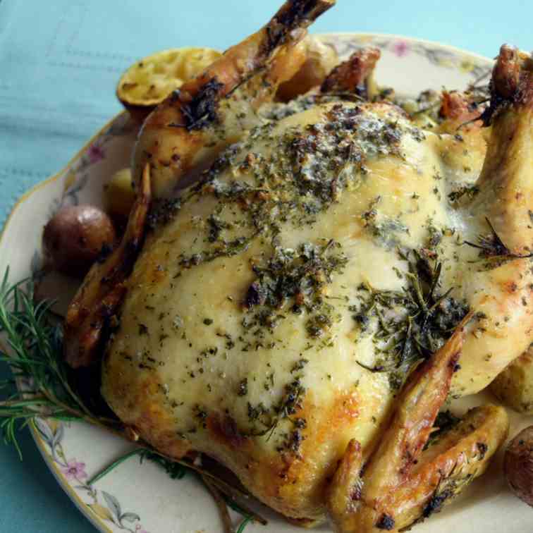 Garlic Rosemary Roasted Chicken