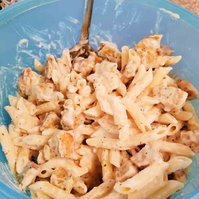 Vegan Alfredo Seitan Pasta 