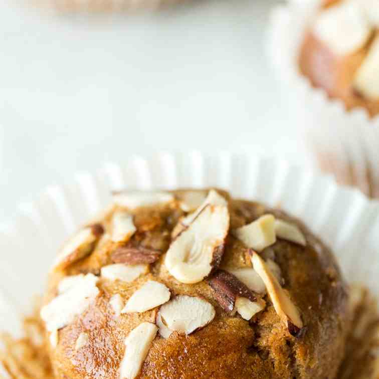 Vegan banana bread muffins