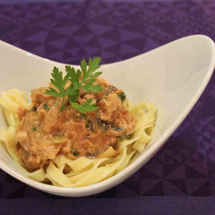 Creamy Tuna and Mushroom Pasta Sauce