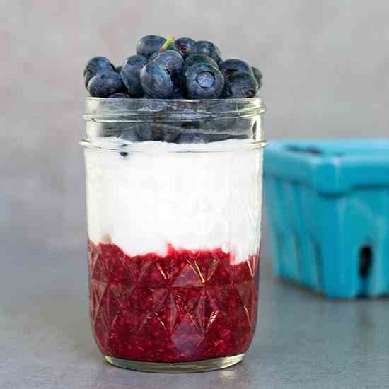 Berry Patriotic Yogurt Parfait