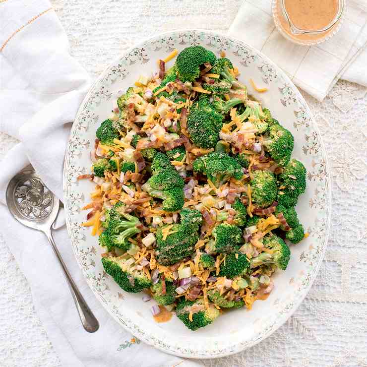 Broccoli Salad with Bacon and Cheddar